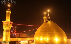 پرچم گنبد حرم امام حسین(ع) تعویض شد +تصویر&nbsp;&nbsp;