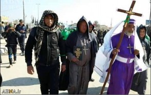 مسیحیان در پیاده‌روی اربعین+عکس